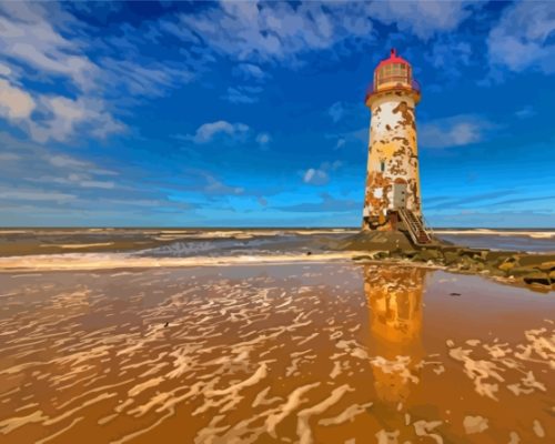 Talacre Lighthouse North Coast Wales Paint By Numbers