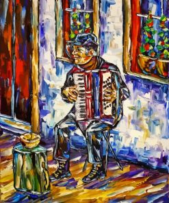 The Accordion Player Art Paint By Numbers