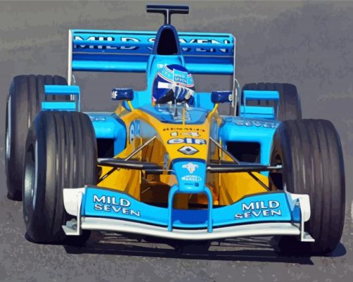 The Renault R202 Formula One Car Paint By Numbers