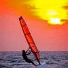 The Windsurfer At Sunset Paint By Numbers