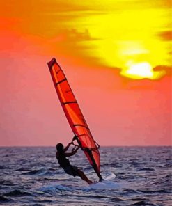 The Windsurfer At Sunset Paint By Numbers