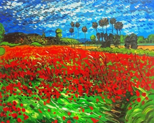 Van Gogh Poppy Landscape Paint By Numbers