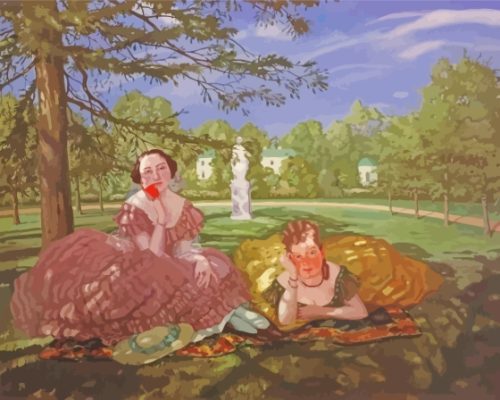 Victorian Ladies In The Park Paint By Numbers