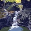 Watkins Glen State Park New York Poster Paint By Numbers