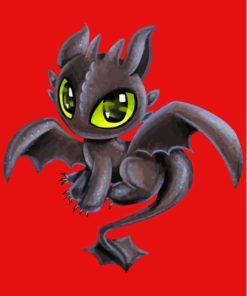 Aesthetic Baby Toothless Paint By Numbers