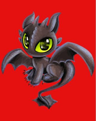 Aesthetic Baby Toothless Paint By Numbers