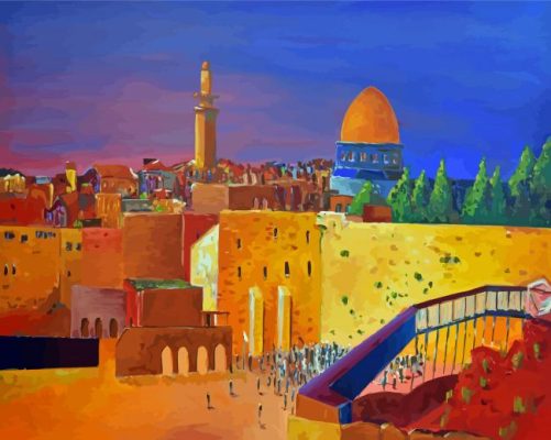 Aesthetic Dome Of The Rock Paint By Numbers