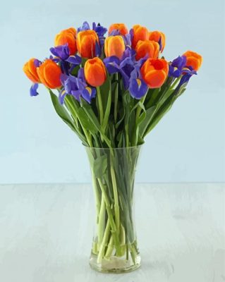 Aesthetic Irises And Tulips Paint By Numbers