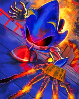 Aesthetic Metal Sonic Paint By Numbers