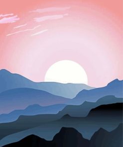 Aesthetic Mountain Silhouette Paint By Numbers