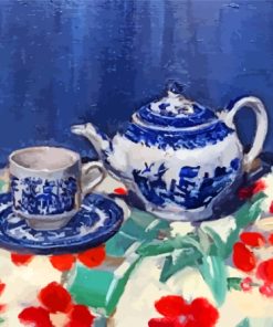 Aesthetic Impressionist Teapot Paint By Numbers