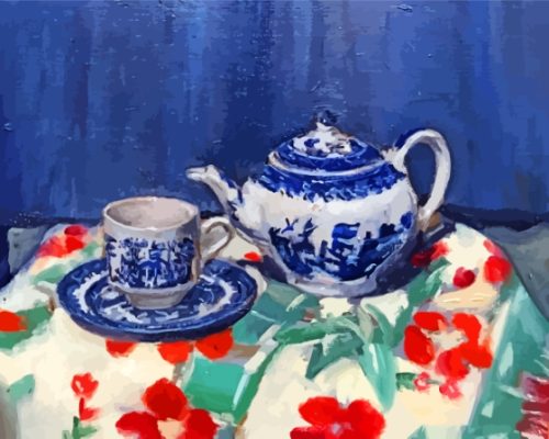 Aesthetic Impressionist Teapot Paint By Numbers