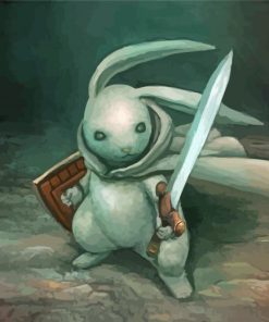 Aesthetic Rabbit Knight Paint By Numbers