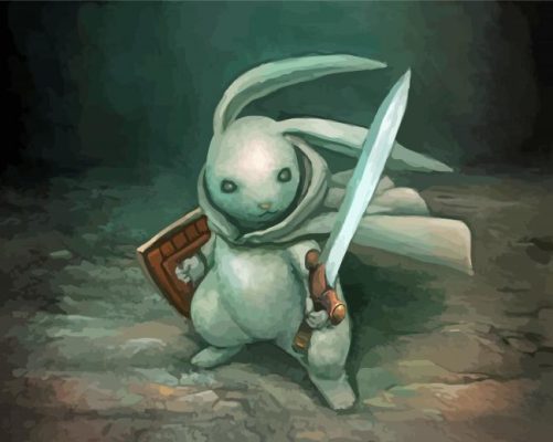 Aesthetic Rabbit Knight Paint By Numbers