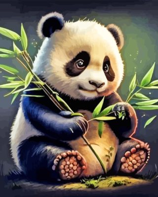 Baby Panda Paint By Numbers