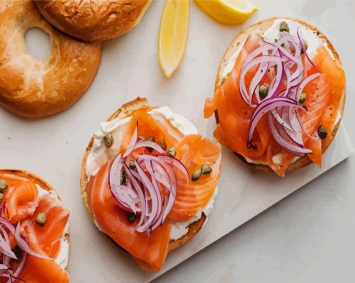 Bagel And Lox Paint By Numbers