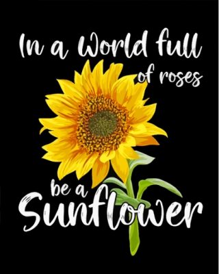 Be A Sunflower Paint By Numbers