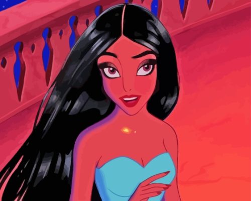 Beautiful Modern Disney Princess Jasmine Paint By Numbers