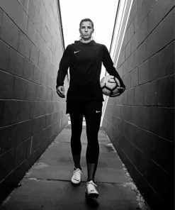 Black And White Tobin Heath Footballer Paint By Numbers