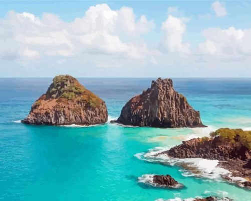 Blue Sea Fernando De Noronha Paint By Numbers