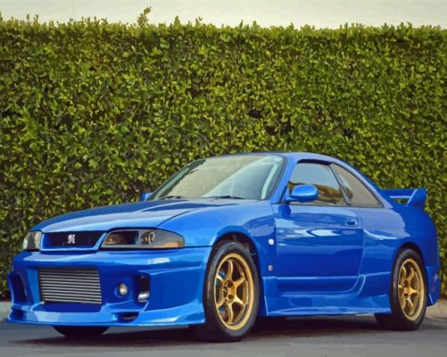 Blue Skyline GTR Paint By Numbers