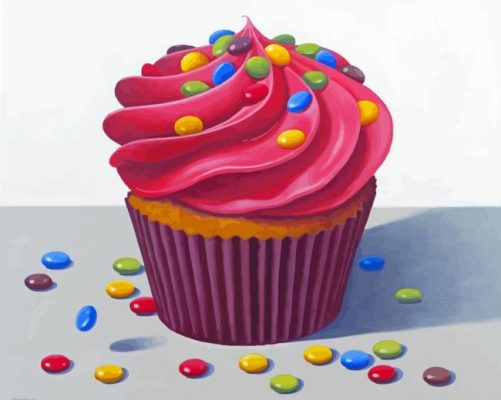 Candy Cupcake Paint By Numbers