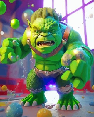 Cartoon Baby Hulk Paint By Numbers