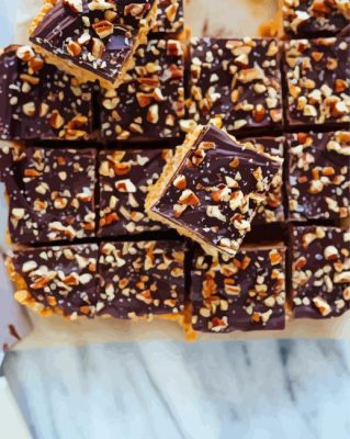 Chocolate Peanut Butter Crispy Bars Paint By Numbers