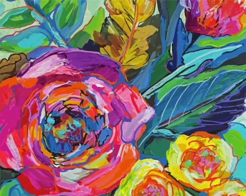 Colorful Flowers Jeanette Vertentes Paint By Numbers