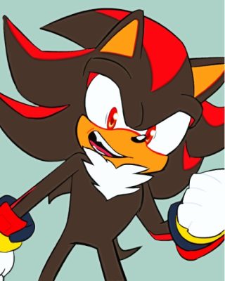 Cool Shadow The Hedgehog Paint By Numbers