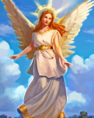 Angel Walking On The Clouds Paint By Numbers