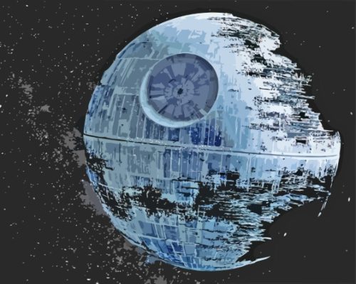 Death Star Space Weapon Paint By Numbers