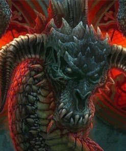 Fantasy Angry Dragon Paint By Numbers