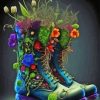 Floral Boot Paint By Numbers