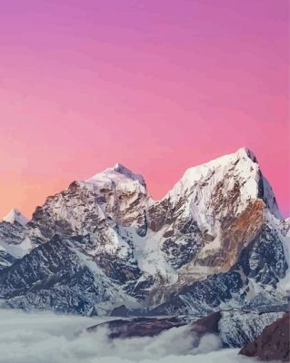 Glacier Himalayas At Sunset Paint By Numbers