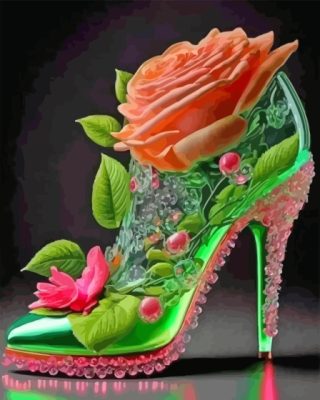 Green High Heel Paint By Numbers