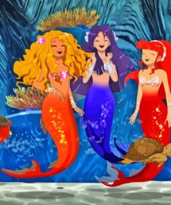 H2o Mermaids Disney Paint By Numbers