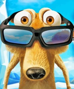 Ice Age Scrat With Glasses Paint By Numbers