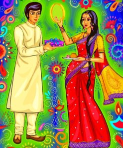 Indian Couple Paint By Numbers
