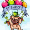 Leprechaun Dog With Balloons Paint By Numbers