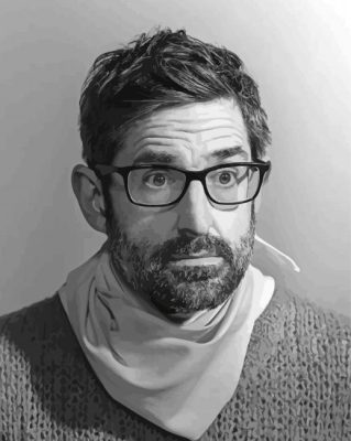 Monochrome Louis Theroux Paint By Numbers