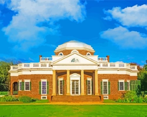 Monticello Home In Virginia Paint By Numbers