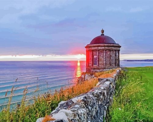 Mussenden Temple Sunset View Paint By Numbers