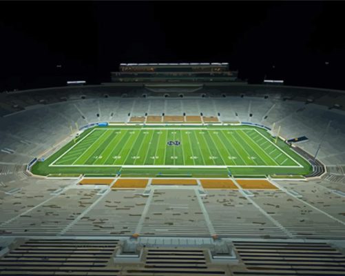 Notre Dame Stadium At Night Paint By Numbers