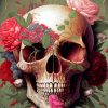 Pink Flowers And Skull Paint By Numbers