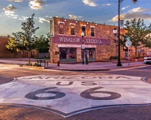 Standin On The Corner In Winslow Arizona Paint By Numbers