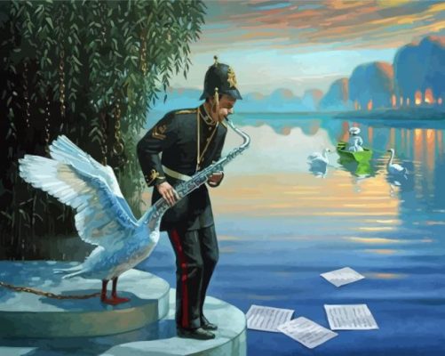 The Musician Man Michael Cheval Absurd Paint By Numbers