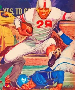 Vintage Football Art Paint By Numbers