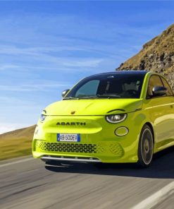 Yellow Abarth Paint By Numbers
