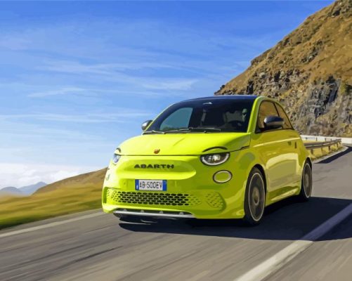 Yellow Abarth Paint By Numbers